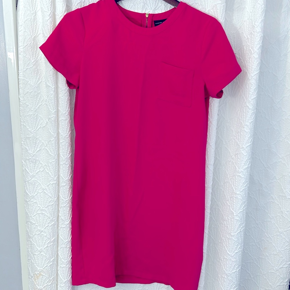 Rich pick, short sleeve shift dress